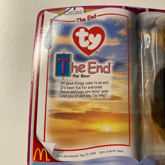 Ty Beanie Babies "The End" Bear New Unopened Retired McDonalds - Picture 3 of 6